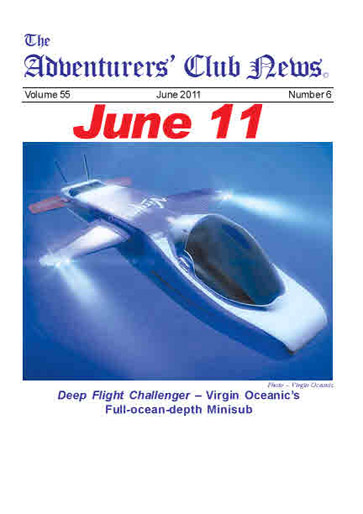 June 2011 Adventurers Club News Cover
